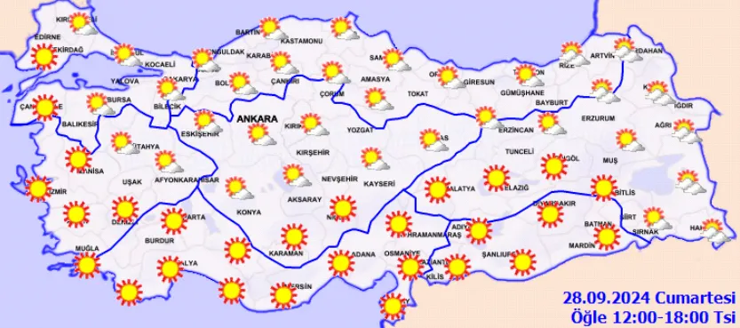 Meteoroloji Açıkladı 28 Eylül 2024 Hava Durumu Raporu... (3)