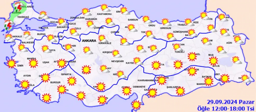 Meteoroloji Açıkladı 29 Eylül 2024 Hava Durumu Raporu... (2)