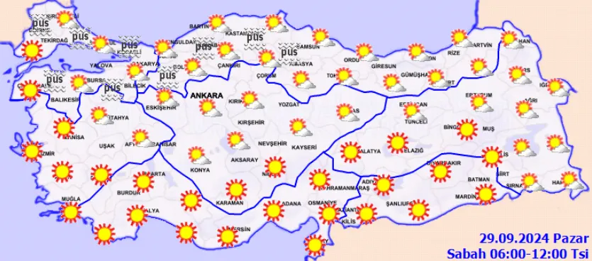 Meteoroloji Açıkladı 29 Eylül 2024 Hava Durumu Raporu...