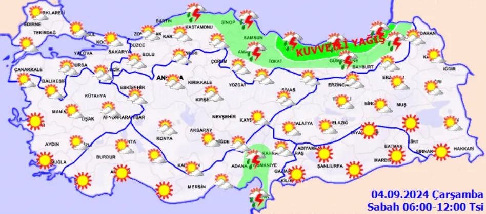 Meteoroloji Açıkladı 4 Eylül 2024 Hava Durumu Raporu... (2)