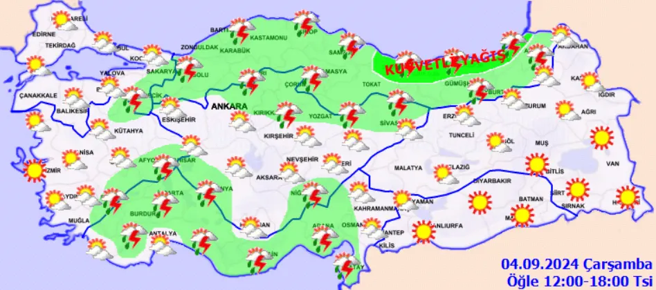 Meteoroloji Açıkladı 4 Eylül 2024 Hava Durumu Raporu... (3)