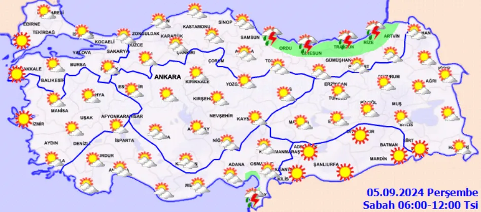 Meteoroloji Açıkladı 5 Eylül 2024 Hava Durumu Raporu... (2)