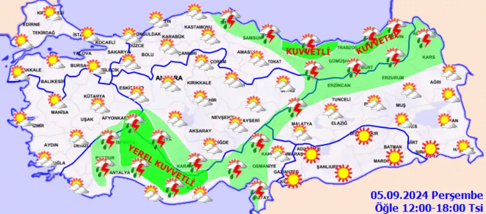 Meteoroloji Açıkladı 5 Eylül 2024 Hava Durumu Raporu... (3)