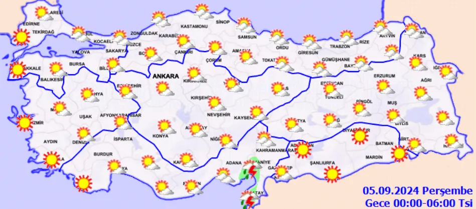 Meteoroloji Açıkladı 5 Eylül 2024 Hava Durumu Raporu...