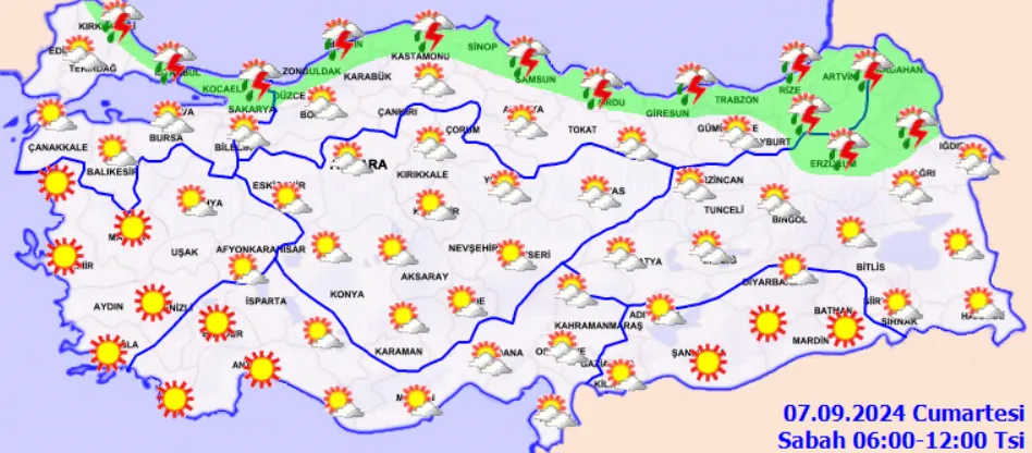 Meteoroloji Açıkladı 7 Eylül 2024 Hava Durumu Raporu... (2)