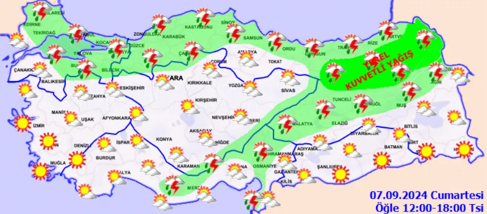 Meteoroloji Açıkladı 7 Eylül 2024 Hava Durumu Raporu... (3)