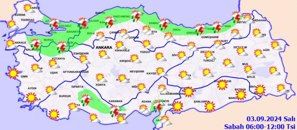 Meteoroloji Uyardı Bir Tarafta Yükselen Sıcaklık, Diğer Tarafta Kuvvetli Yağış! (2)