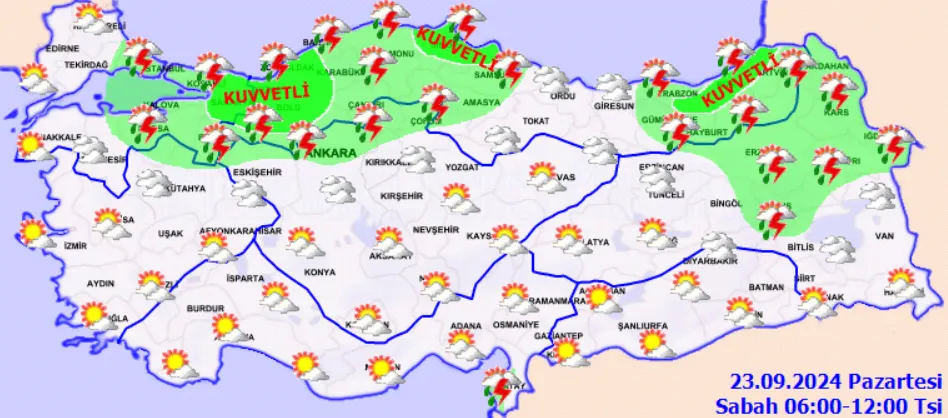 Meteoroloji'den Kuvvetli Yağış Uyarısı! (2)