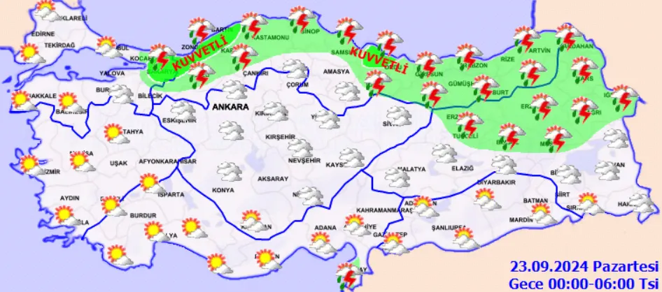 Meteoroloji'den Kuvvetli Yağış Uyarısı! (3)