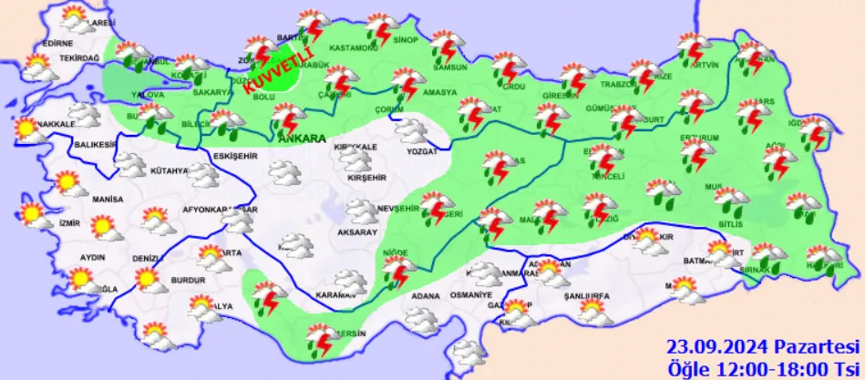 Meteoroloji'den Kuvvetli Yağış Uyarısı!