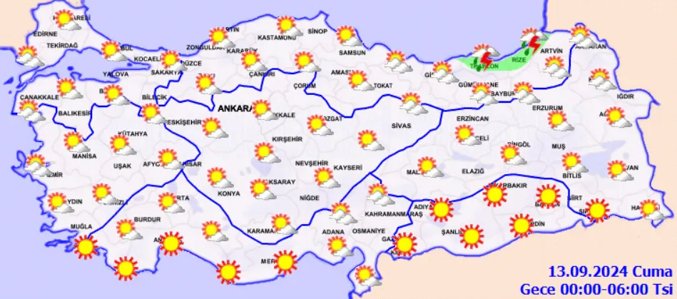 Türkiye'de Sıcaklıklar Mevsim Normallerinin Üzerinde