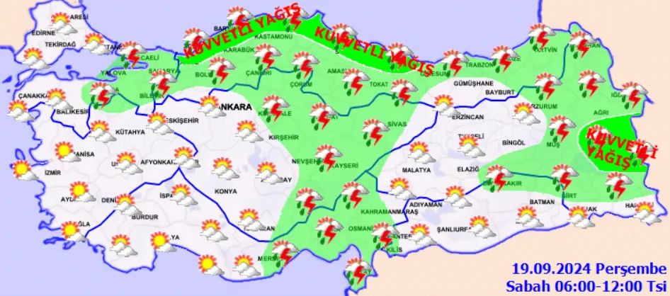 Türkiye'nin Her Yerinde Yağış Var! Sıcaklık Düştü! (2)