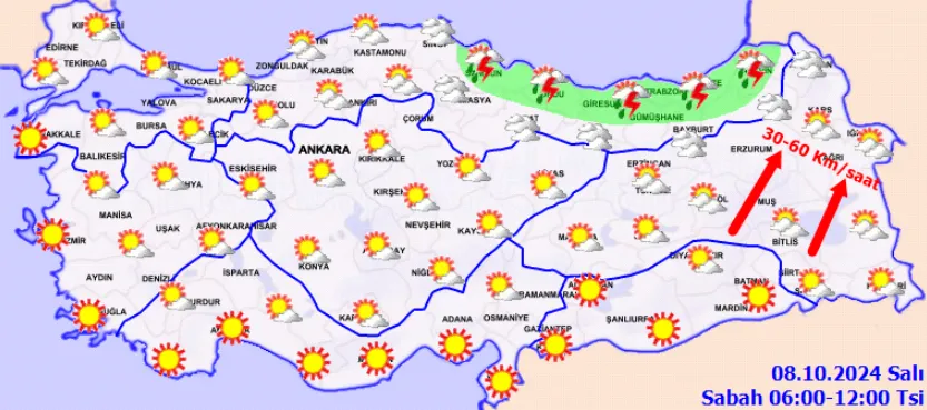 8 Ekim 2024 Hava Durumu Meteoroloji Peş Peşe Uyardı! (3)