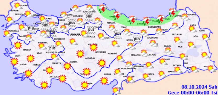 8 Ekim 2024 Hava Durumu Meteoroloji Peş Peşe Uyardı!