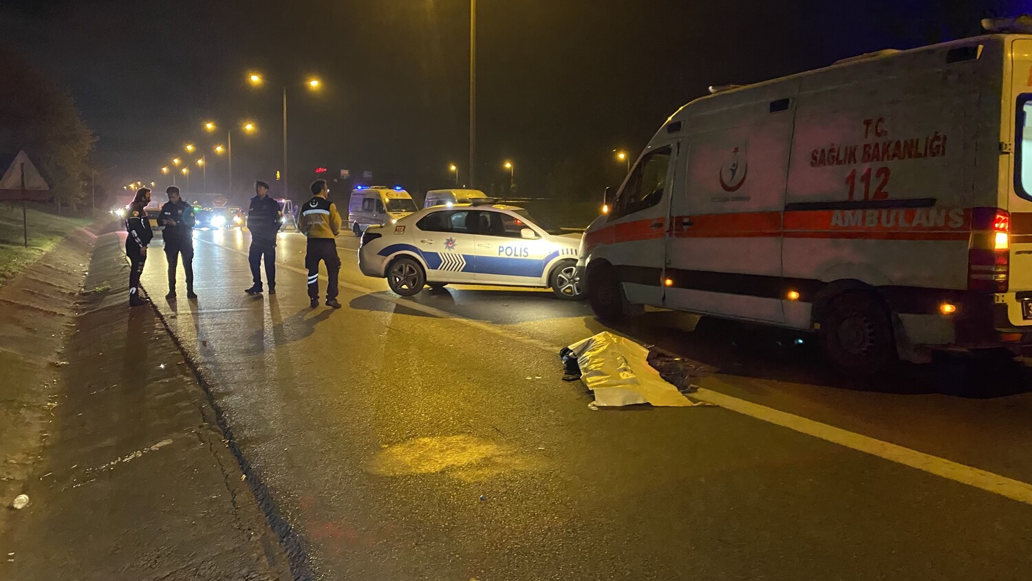 Gençgazete Otoyolda Gece Yarısı Motosiklet Kazası (2)