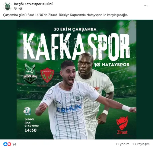 Kafkasspor Hatayspor Maçında Heyecan Dorukta! Ne Zaman, Hangi Kanalda (6)