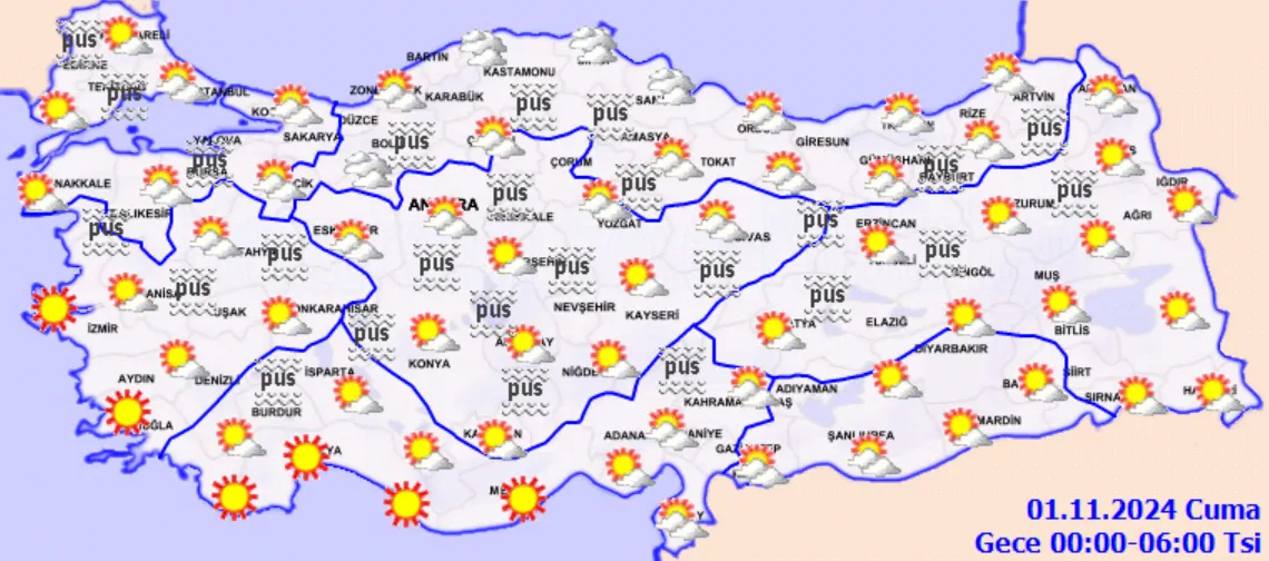 Meteoroloji Açıkladı 1 Kasım 2024 Hava Durumu Raporu... (3)