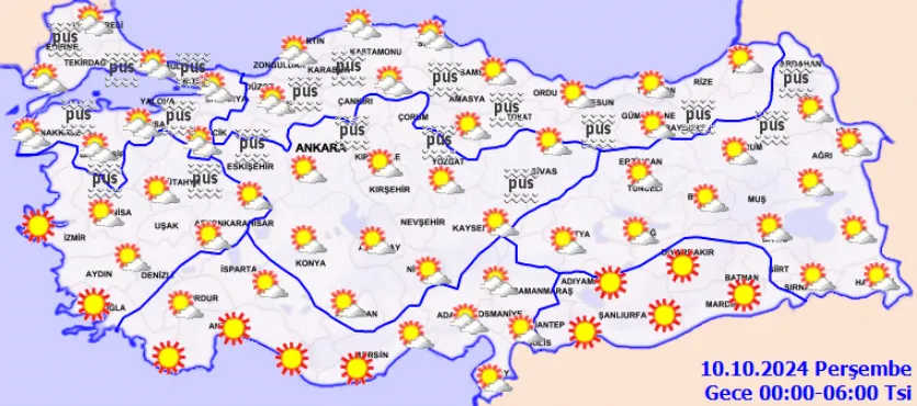 Meteoroloji Açıkladı 10 Ekim 2024 Hava Durumu Raporu... (2)