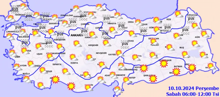 Meteoroloji Açıkladı 10 Ekim 2024 Hava Durumu Raporu... (3)