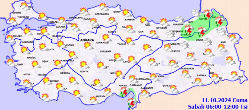 Meteoroloji Açıkladı 11 Ekim 2024 Hava Durumu Raporu... (2)