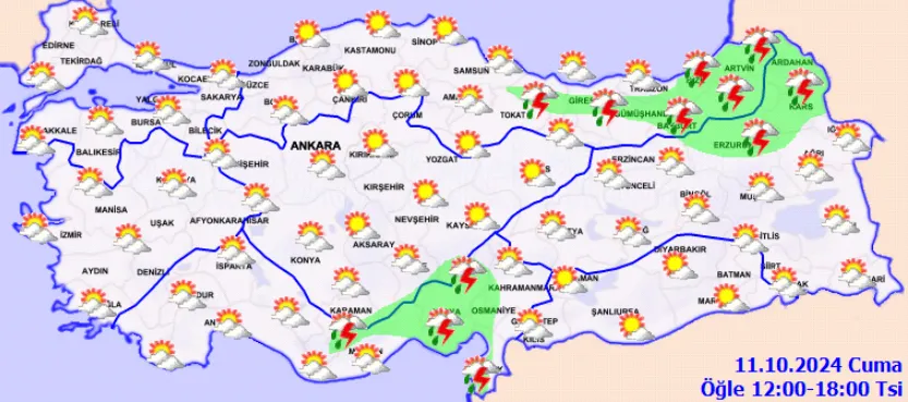 Meteoroloji Açıkladı 11 Ekim 2024 Hava Durumu Raporu... (3)