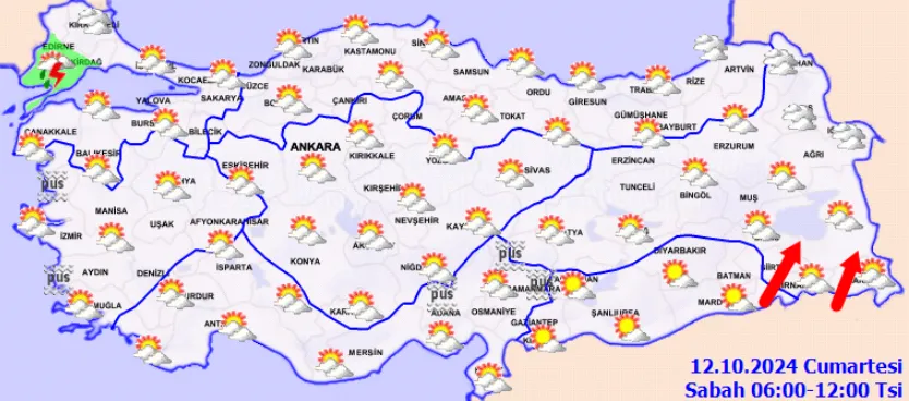 Meteoroloji Açıkladı 12 Ekim 2024 Hava Durumu Raporu.. (3)