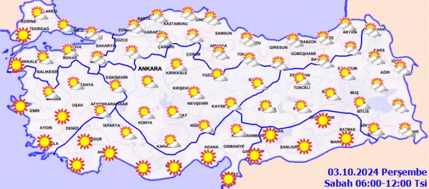 Meteoroloji Açıkladı 2 Ekim 2024 Hava Durumu Raporu... (2)