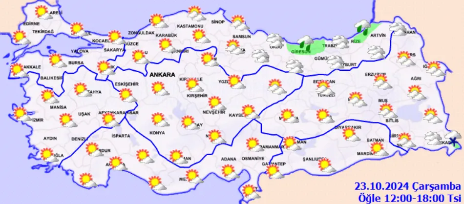 Meteoroloji Açıkladı 23 Ekim 2024 Hava Durumu Raporu... (2)