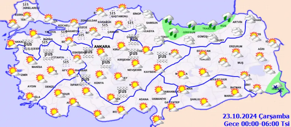 Meteoroloji Açıkladı 23 Ekim 2024 Hava Durumu Raporu... (3)