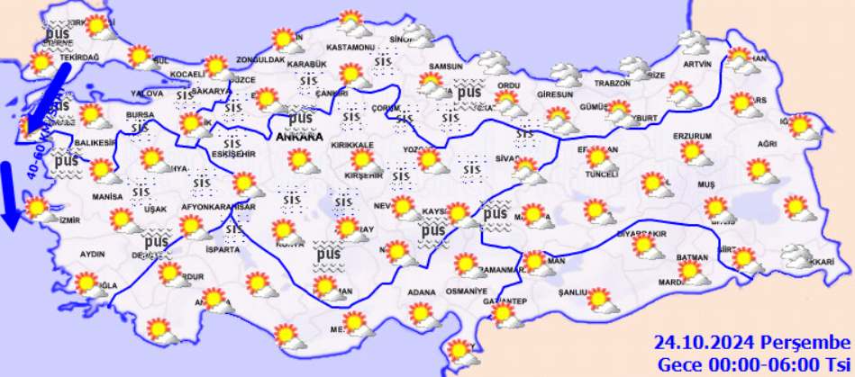 Meteoroloji Açıkladı 24 Ekim 2024 Hava Durumu Raporu...