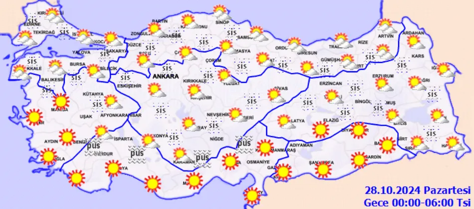 Meteoroloji Açıkladı 28 Ekim 2024 Hava Durumu Raporu... (2)