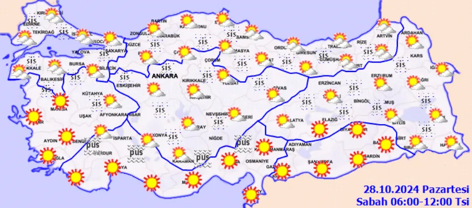 Meteoroloji Açıkladı 28 Ekim 2024 Hava Durumu Raporu... (3)