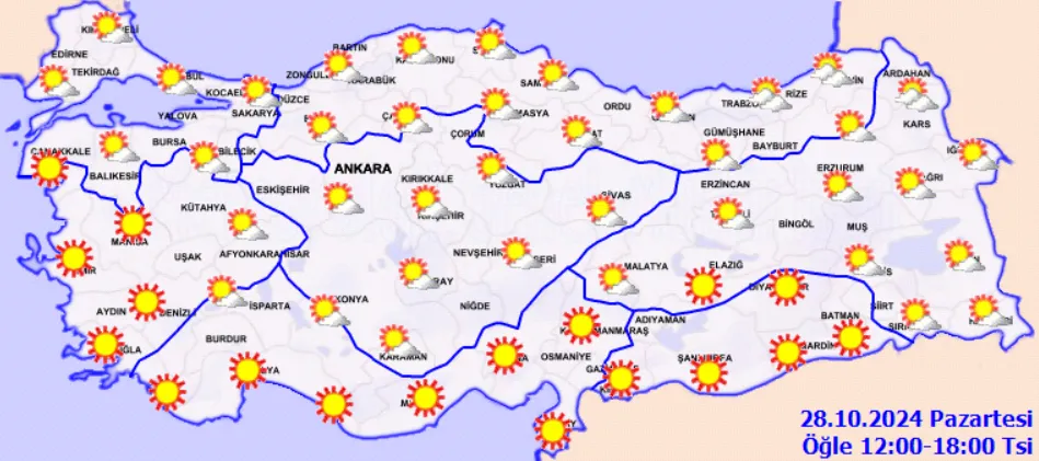 Meteoroloji Açıkladı 28 Ekim 2024 Hava Durumu Raporu... (4)