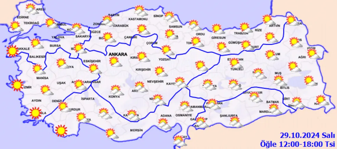 Meteoroloji Açıkladı 29 Ekim 2024 Hava Durumu Raporu... (4)