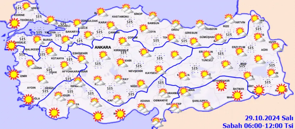 Meteoroloji Açıkladı 29 Ekim 2024 Hava Durumu Raporu...