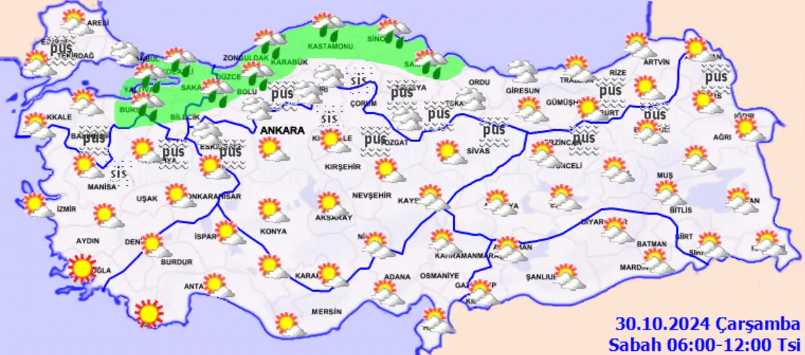 Meteoroloji Açıkladı 30 Ekim 2024 Hava Durumu Raporu... (2)