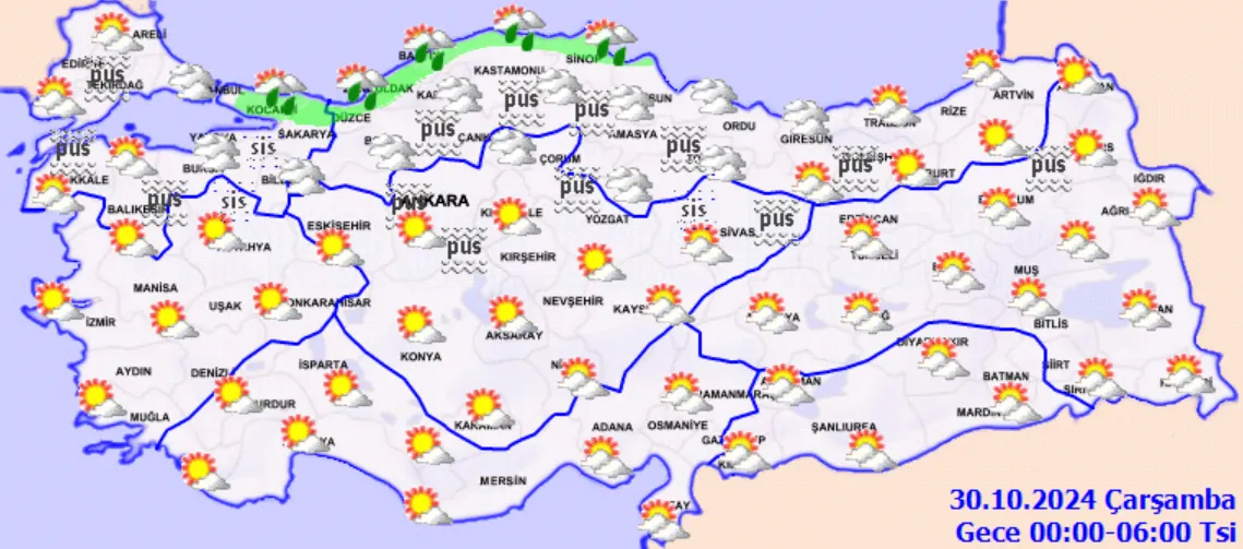 Meteoroloji Açıkladı 30 Ekim 2024 Hava Durumu Raporu... (3)