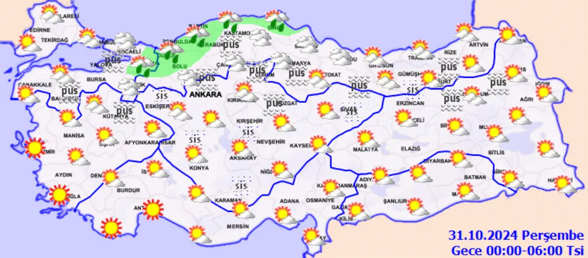 Meteoroloji Açıkladı 31 Ekim 2024 Hava Durumu Raporu... (2)