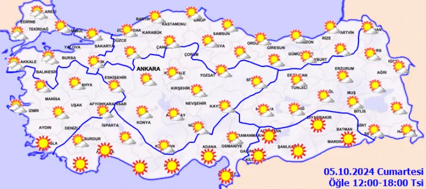 Meteoroloji Açıkladı 5 Ekim 2024 Hava Durumu Raporu... (3)