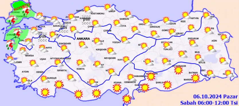 Meteoroloji Açıkladı 6 Ekim 2024 Hava Durumu Raporu... (2)