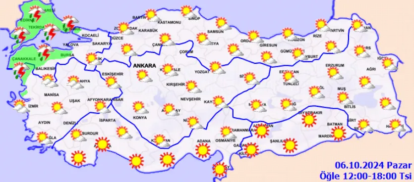 Meteoroloji Açıkladı 6 Ekim 2024 Hava Durumu Raporu... (3)