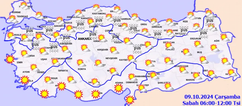 Meteoroloji Açıkladı 9 Ekim 2024 Hava Durumu Raporu... (2)