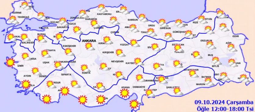 Meteoroloji Açıkladı 9 Ekim 2024 Hava Durumu Raporu... (3)