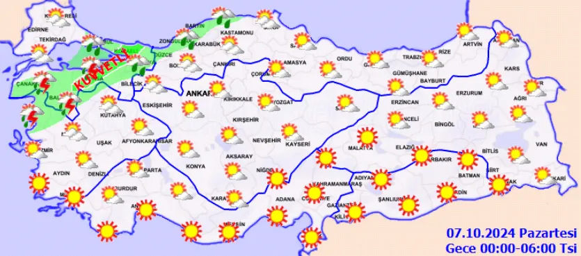 Meteoroloji Uyardı Kuvvetli Yağış Geldi!