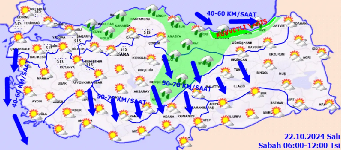 Meteoroloji’den Kritik Uyarı! Kuvvetli Yağış Ve Şiddetli Rüzgar Geliyor (2)