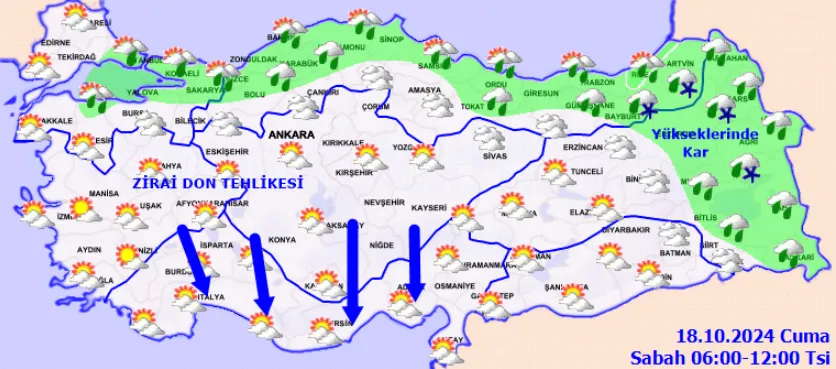 Meteorolojiden Kritik Uyarı Sel, Fırtına, Don Alarmı Verildi