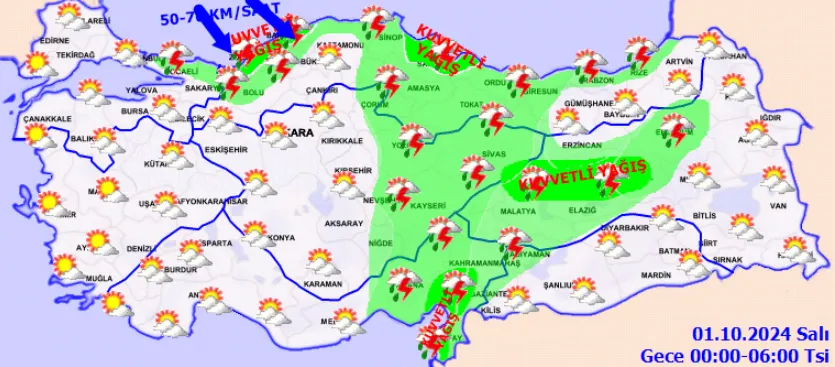 Meteoroloji'den Peş Peşe Uyarılar Kuvvetli Yağış Ve Fırtına Bekleniyor! (3)