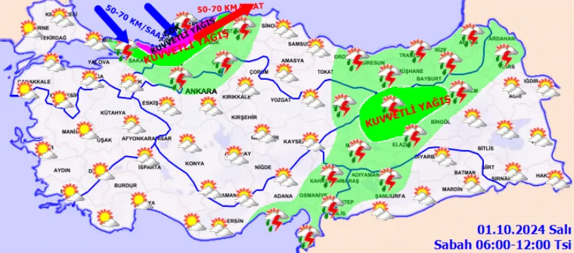 Meteoroloji'den Peş Peşe Uyarılar Kuvvetli Yağış Ve Fırtına Bekleniyor!