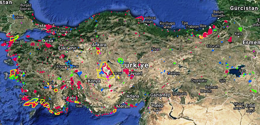 Doğal Sit Alanlarının Türkiye Coğrafyasına Dağılımı