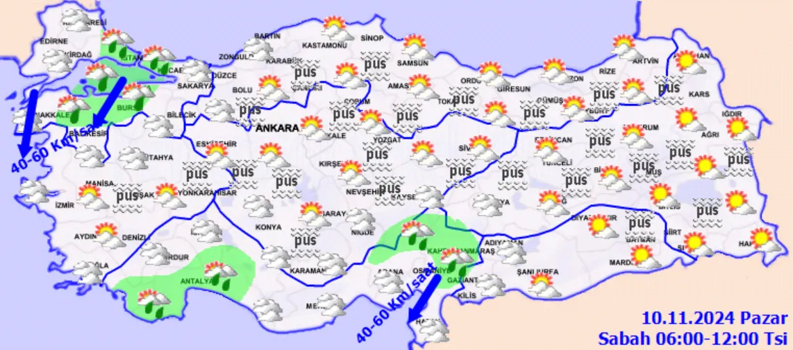 Meteoroloji Açıkladı 10 Kasım 2024 Hava Durumu Raporu... (2)